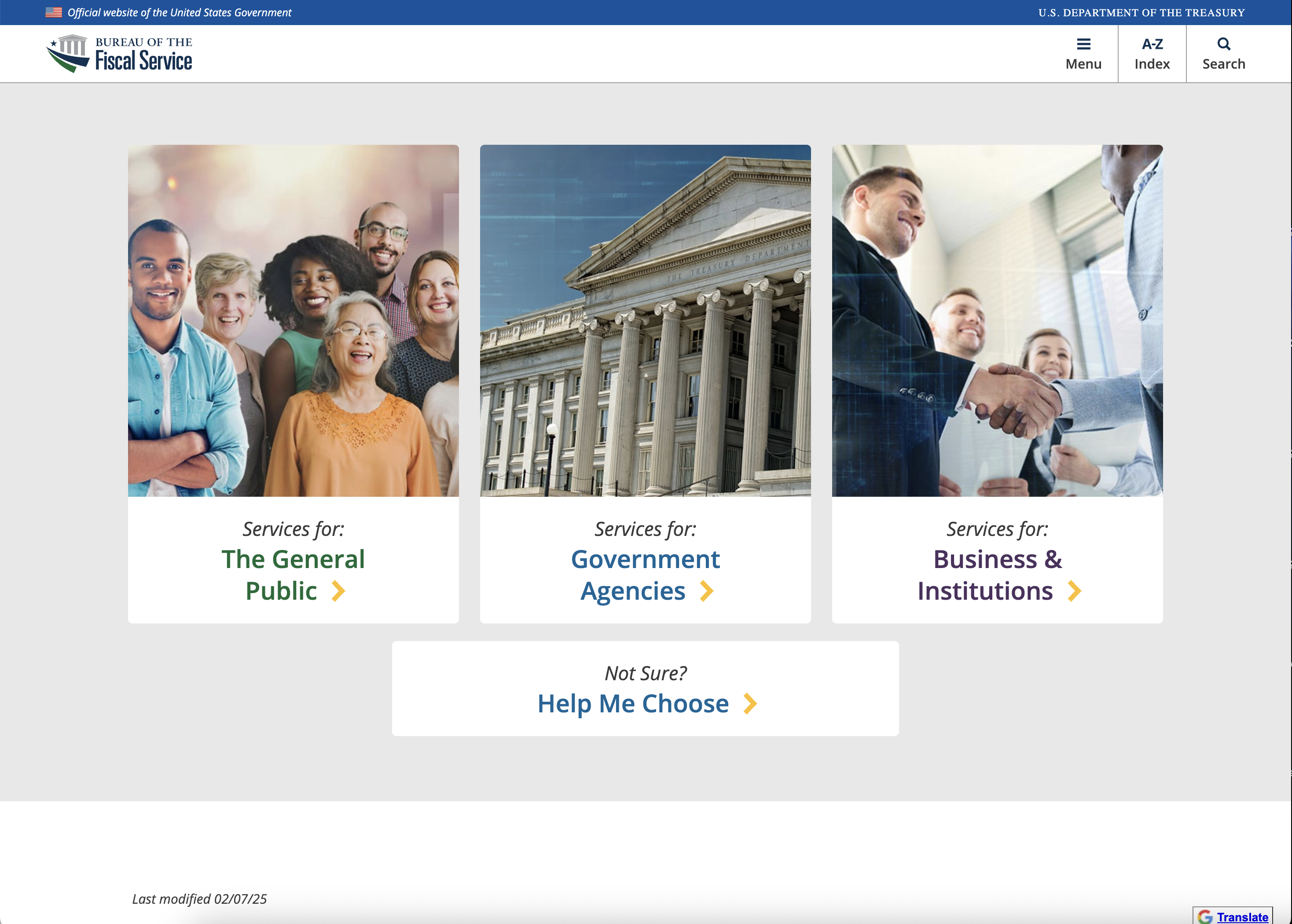 Fiscal Service home page